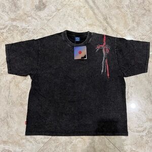 Foxtrot Uniform Shoelace Fade-Away Tee Black XL | Neo-Vintage Oversized